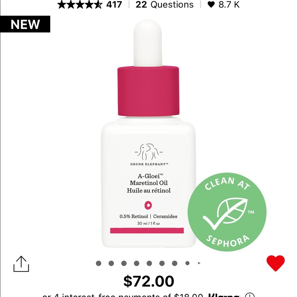 Retinol, eye cream